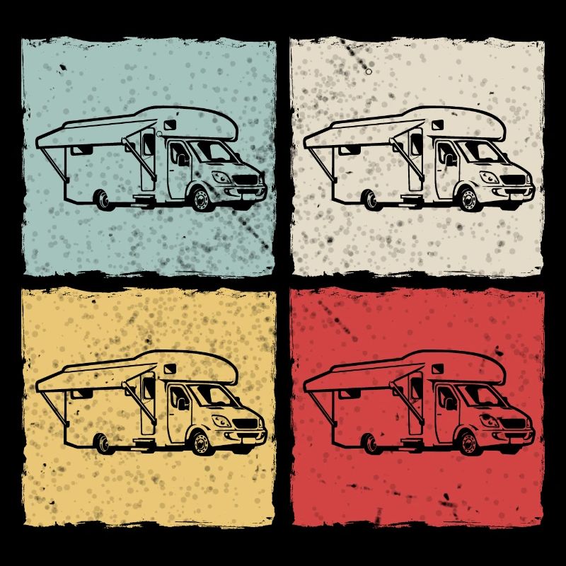 Wohnmobil Camper Trekking Retro Geschenkidee