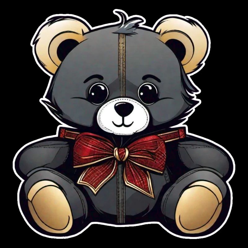 Ours en peluche mignon avec noeud