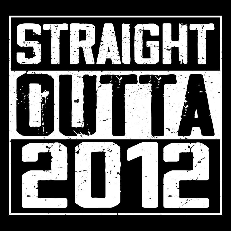 Straight Outta 2012 Retro Geburtstagsgeschenk 2012