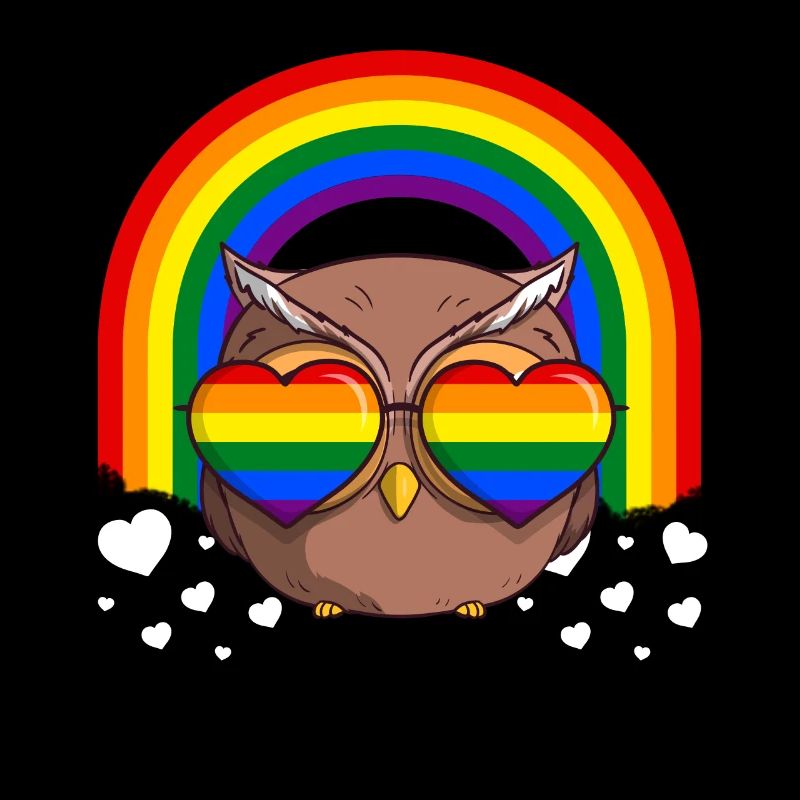 LGBT Regenbogen Gay Pride Eule