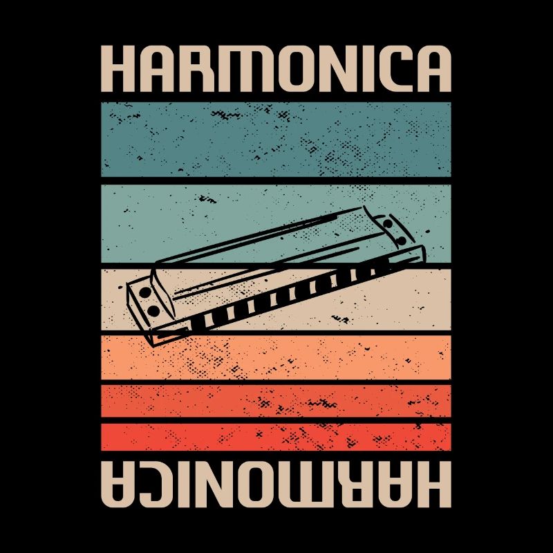 Retro Vintage Classic Harmonica Instrument