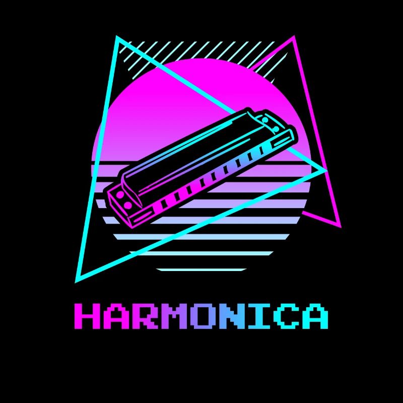 Retro Vintage Classic Harmonica Instrument