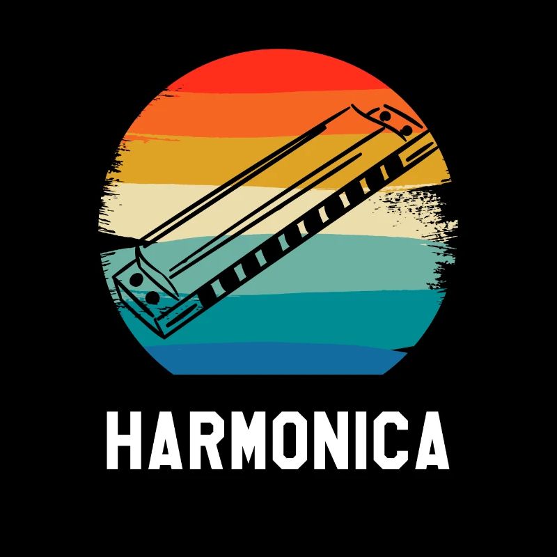 Retro Vintage Classic Harmonica Instrument