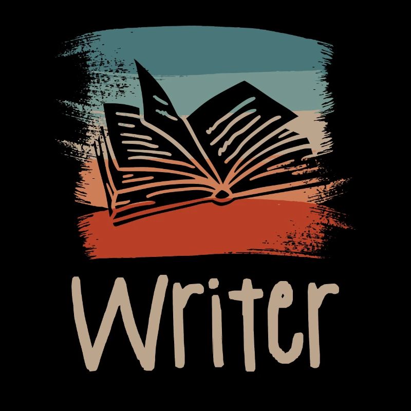 Retro Vintage Writer Professeur d’écriture de livres