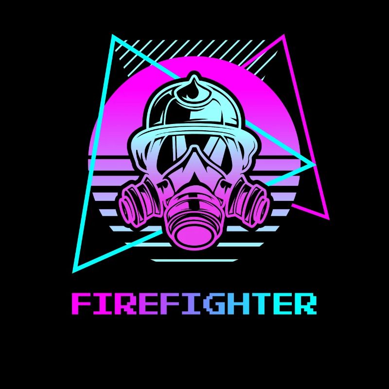 Retro Firefighter Firefighting