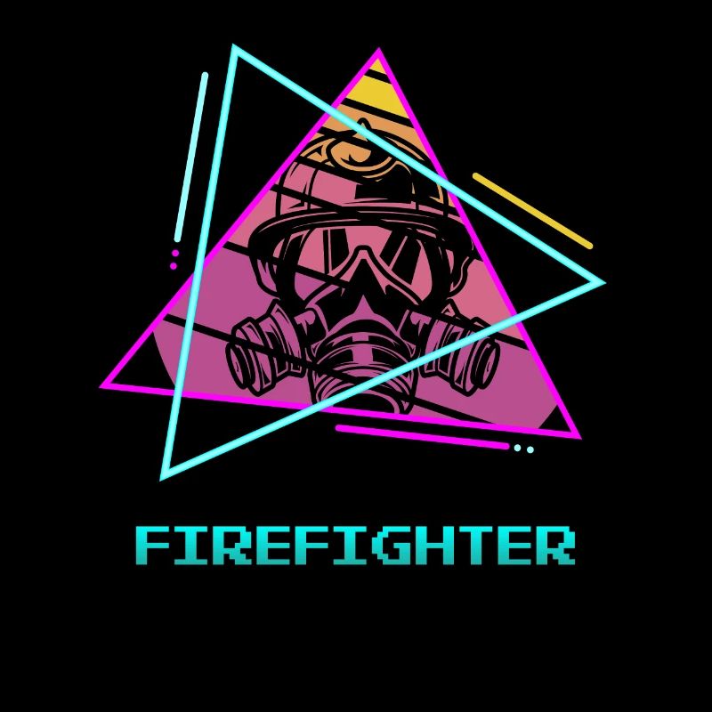 Retro Firefighter Firefighting