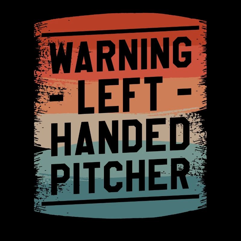 Warnung Linkshänder Pitcher Lefty Baseballspieler