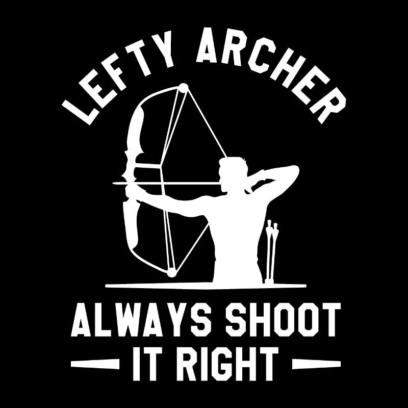 Lefty Archer Schießen Sie immer rechts Bogenschützen