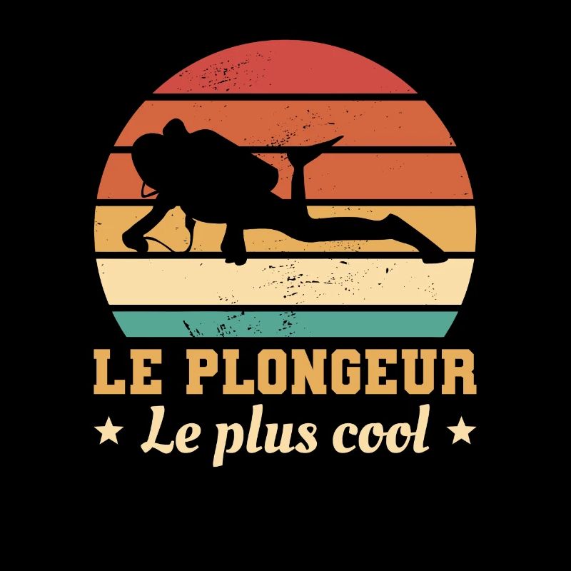 Retro Le Plongeur Le Plus Cool Plongée