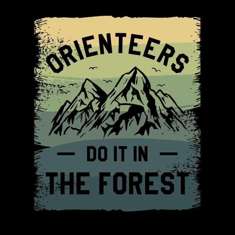 Orienteurs le font dans la forêt Orienteer