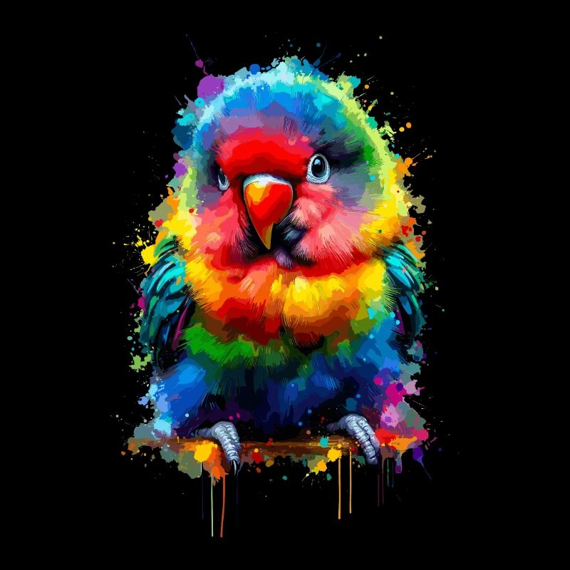 Éclaboussures colorées Art Observation des oiseaux