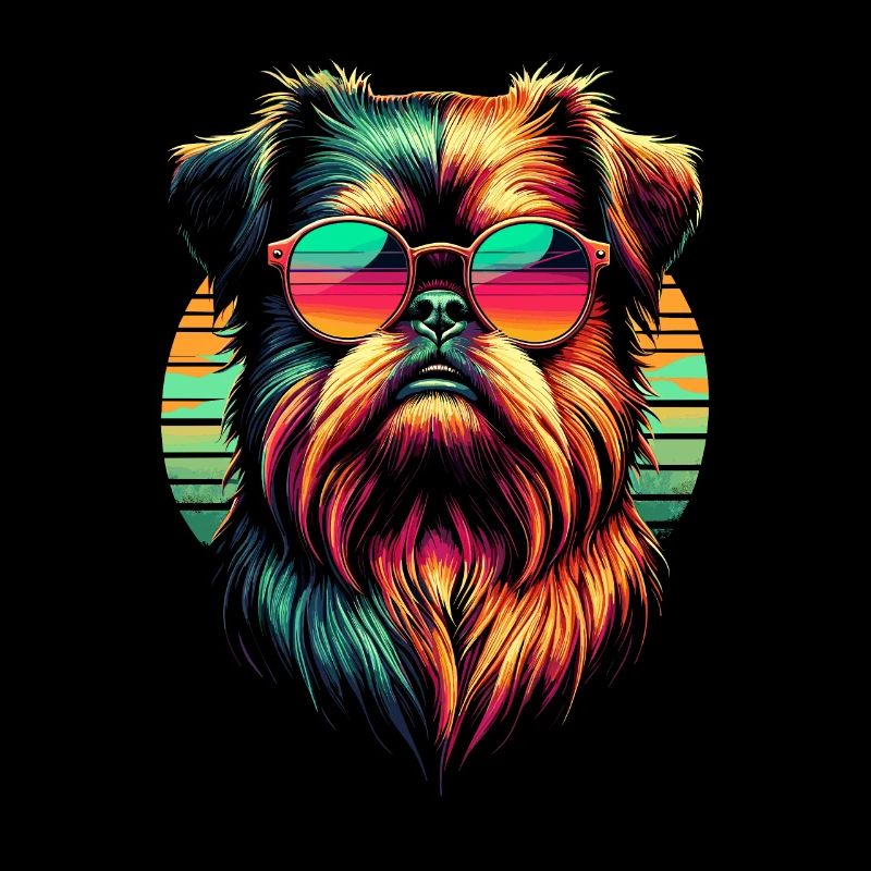 Retro Sunset Sunglasses Brussels Griffon Griffon