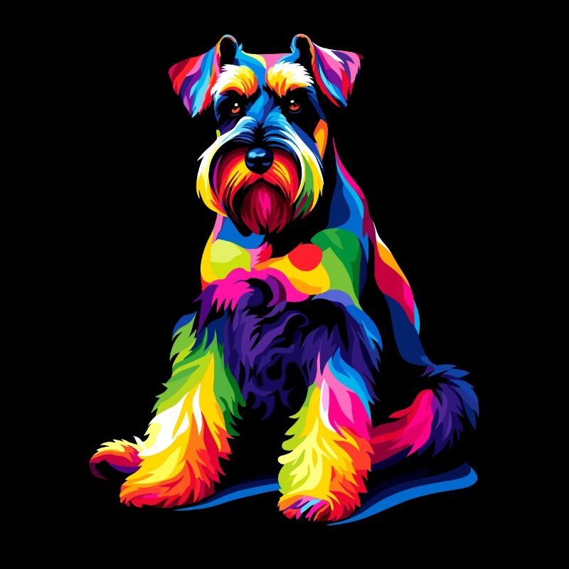 Schnauzer géant coloré Pop Art Schnauzers