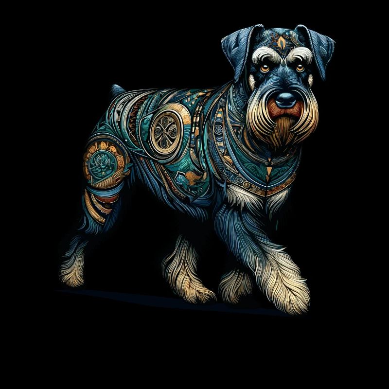 Mandala Art Schnauzer Géant Schnauzers