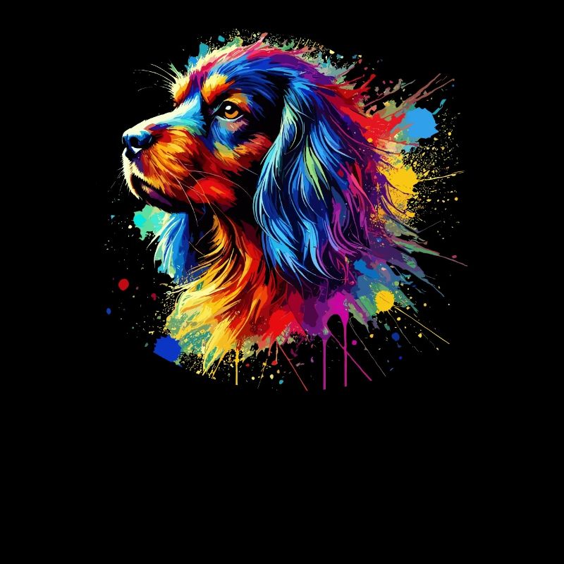 Splash Art coloré Petit Munsterlander