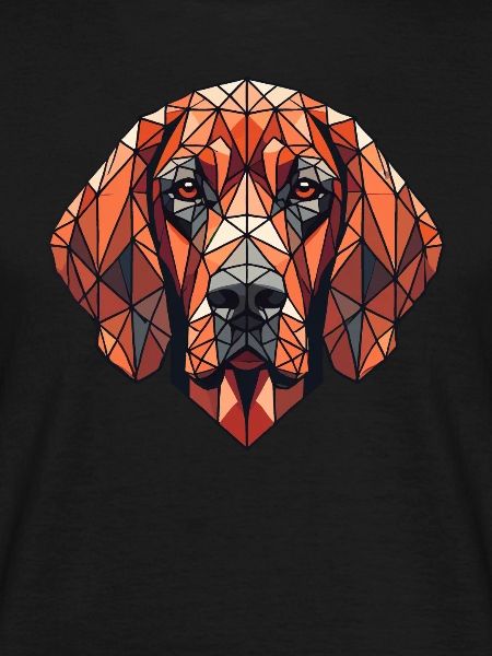 Geometric Art Redbone Coonhound