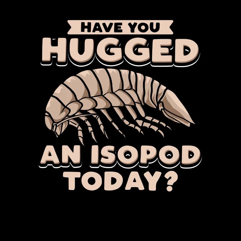 Éventails isopodes câlinés de cloportes
