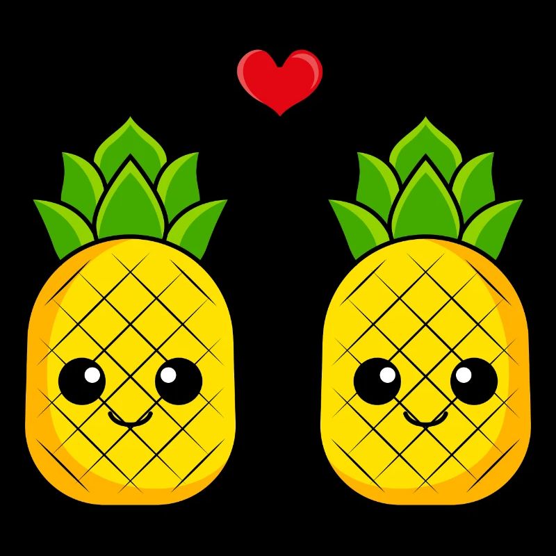 Ananas Paar Liebe Comic