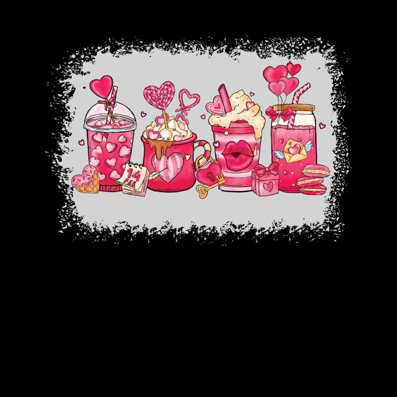 Tasse de chocolat chaud de la Saint-Valentin Moka