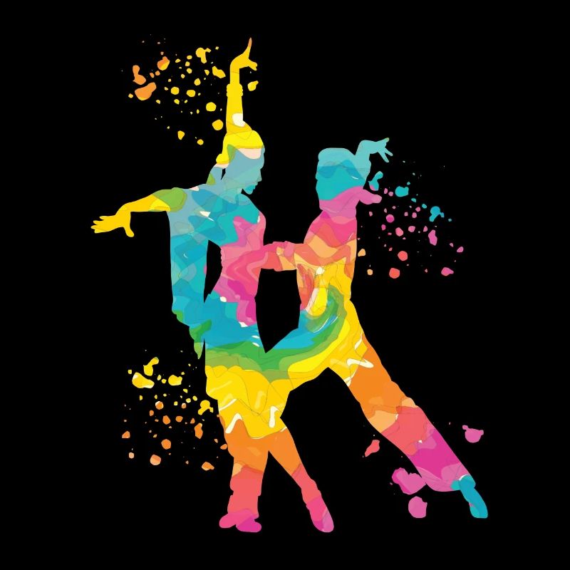 Latin Dancing Couple Watercolor Dancer