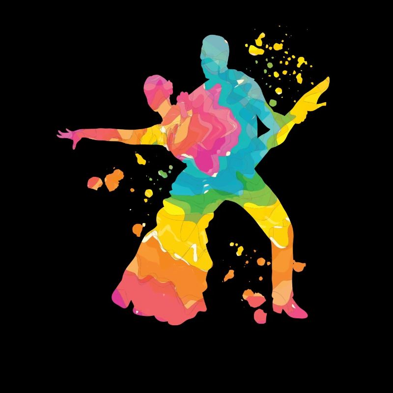 Danseur d’aquarelle de couple de danse latine