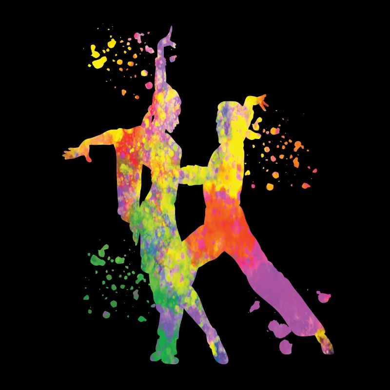 Danseur d’aquarelle de couple de danse latine