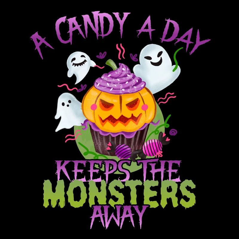 One Candy A Day Monster Funny Halloween