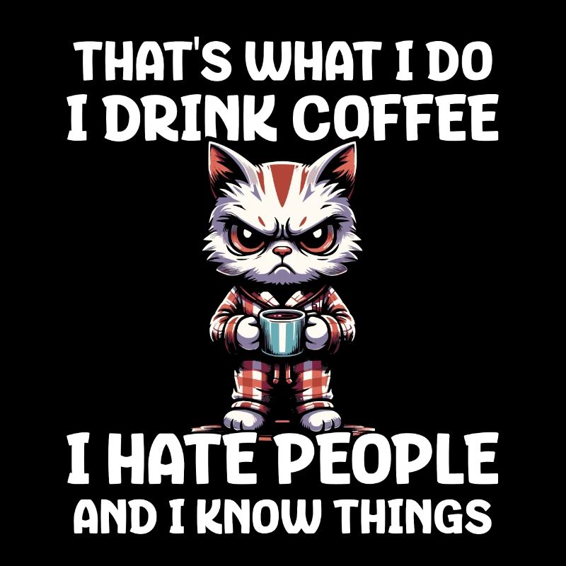 C’est ce que je fais, je bois du café, je déteste les gens