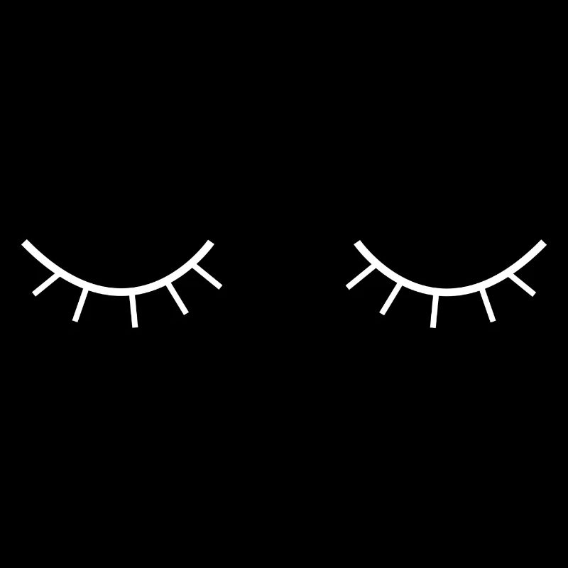 Idée cadeau yeux fermés blanc