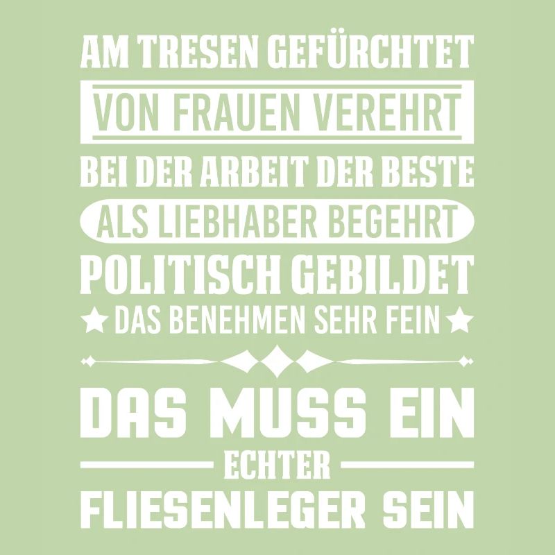 Fliesenleger Spruch Geschenk
