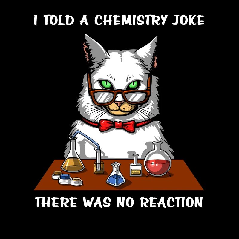 Chat Chimie Professeur Blague Pas De Réaction Blague Drôle