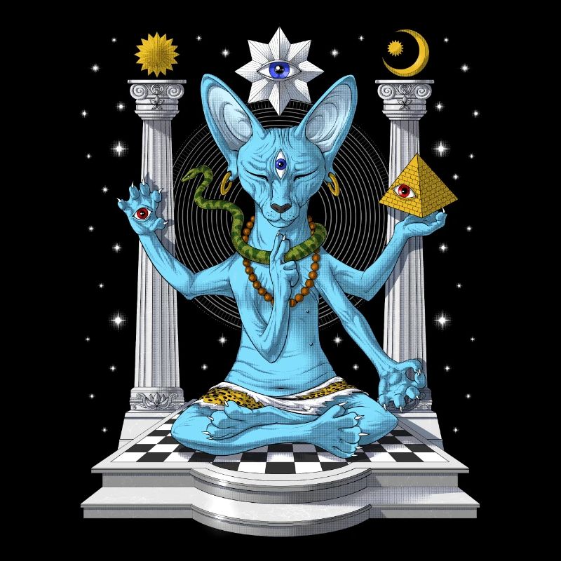 Sphynx Chat Psychédélique Shiva