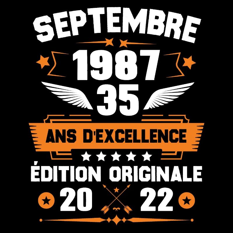 Septembre 1987 Idée cadeau d'anniversaire 35 ans