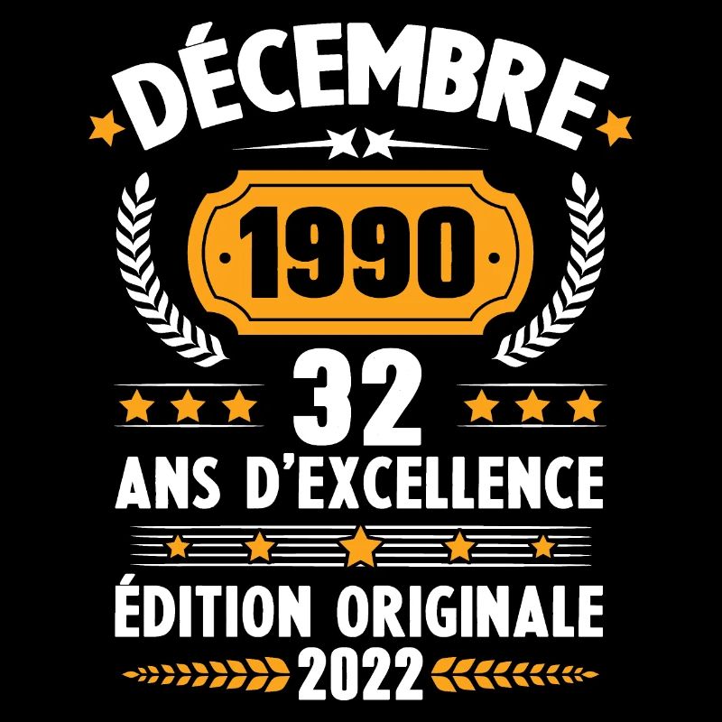 Cadeau D'anniversaire Rétro 32 Ans Décembre 1990