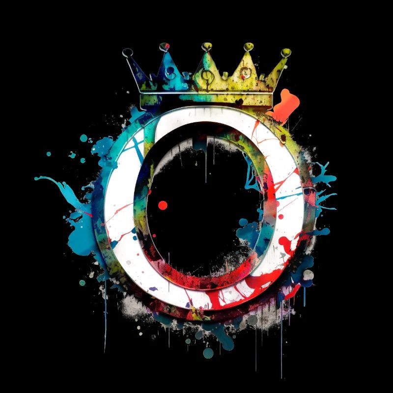 Graffiti Buchstabe O mit 👑