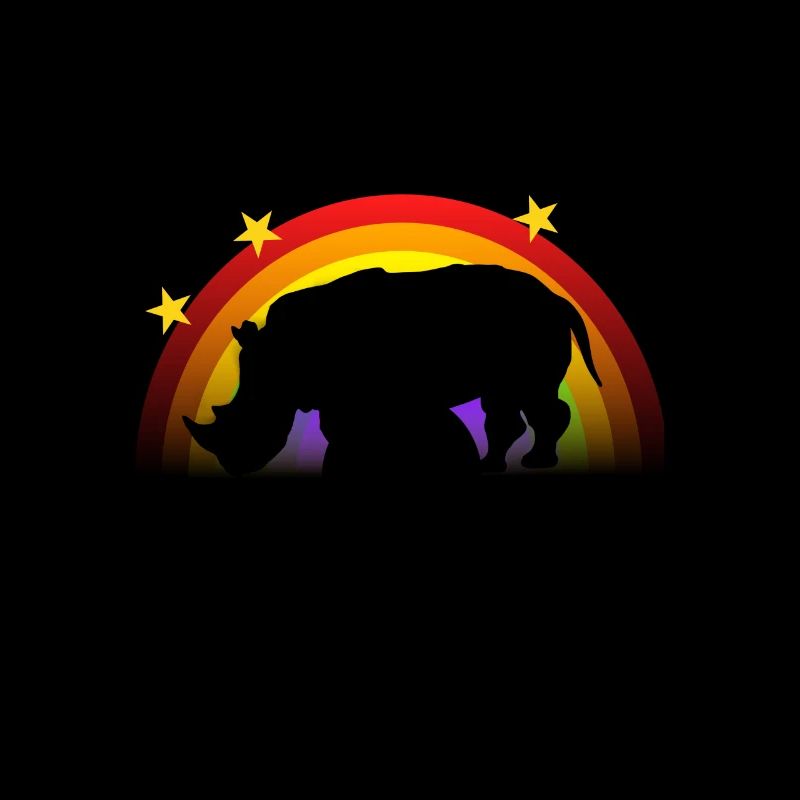 Regenbogen Einhorn Nashorn