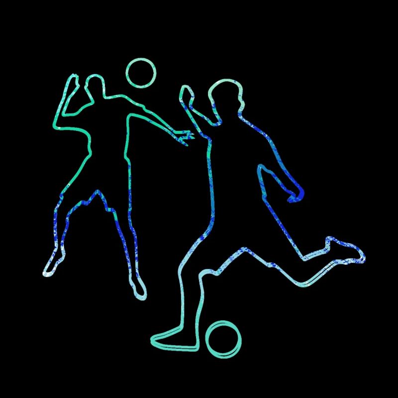 Outline,Soccer,Soccer Player, Blue