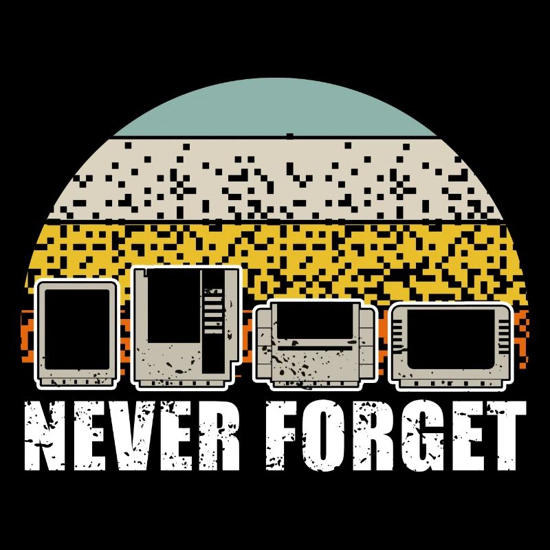 Never Forget Nostalgia Retro Gaming Console Gamer
