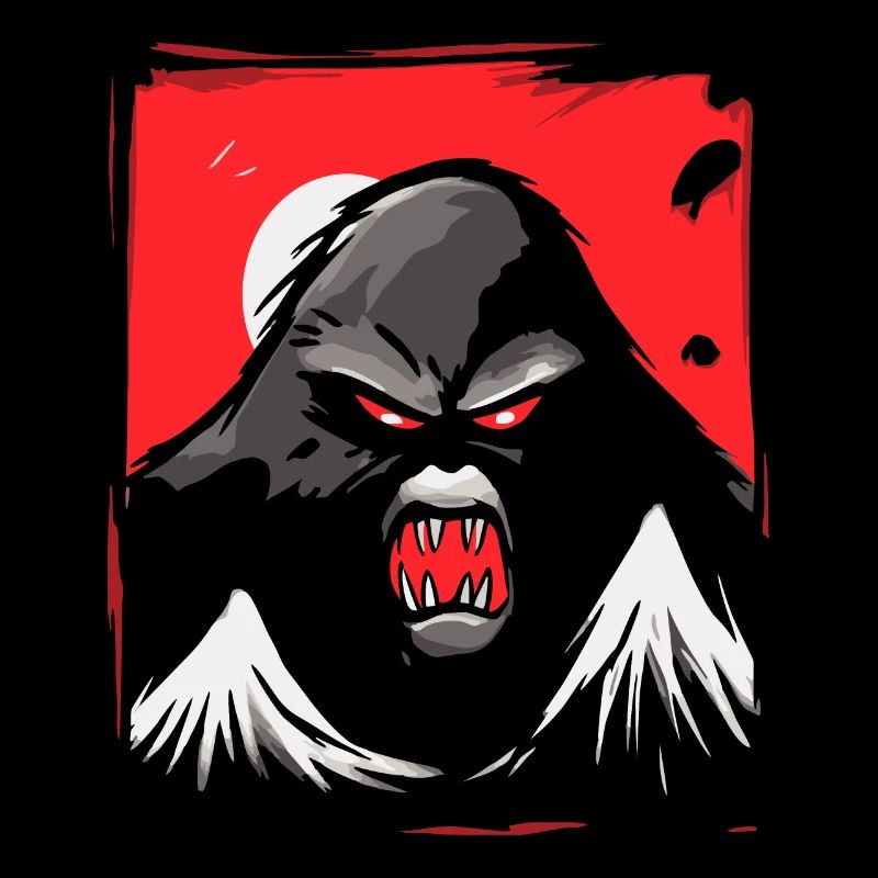 Japanese Red Sun: Angry Monster Monkey