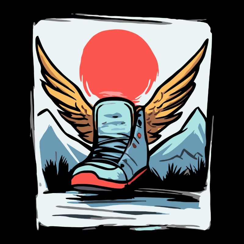 Baskets japonaises Red Sun avec ailes