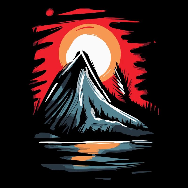 Japans Rote Sonne: Ein Berg-Gipfel
