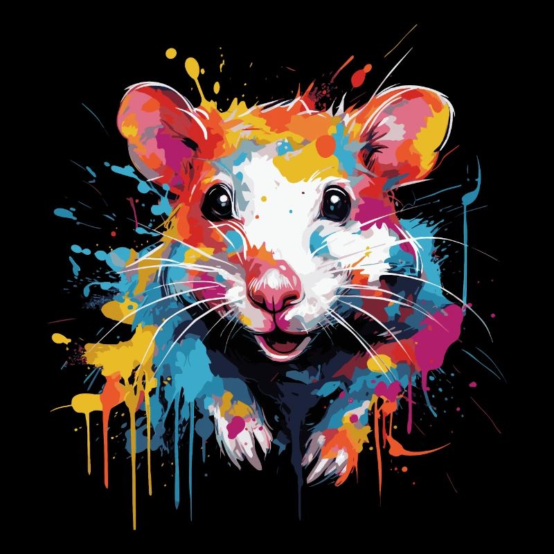 Rat coloré cool