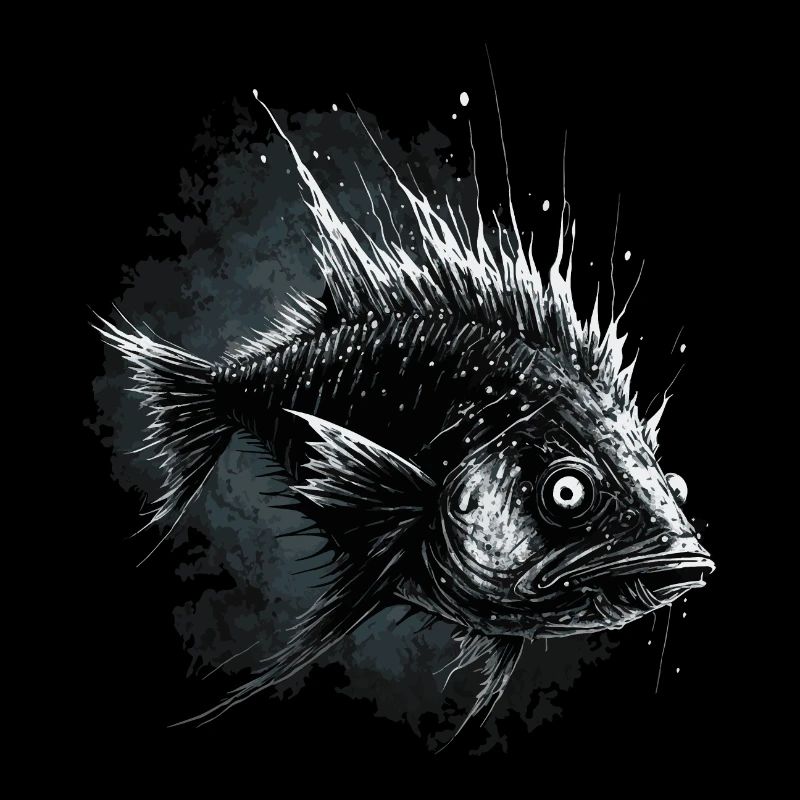 Drôle De Poisson Effrayant