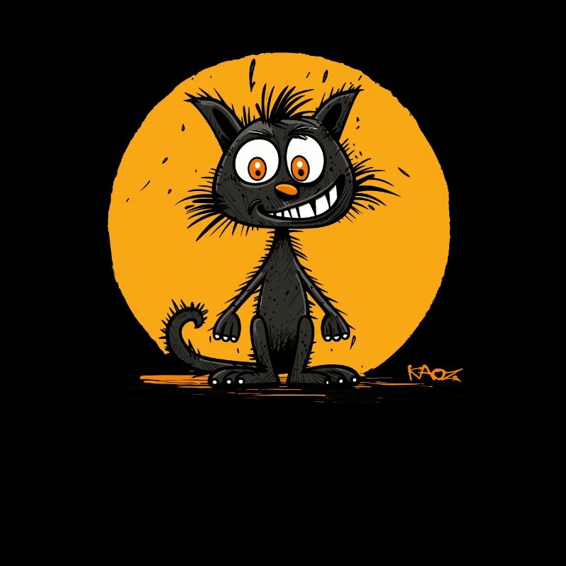 Chat de dessin animé drôle