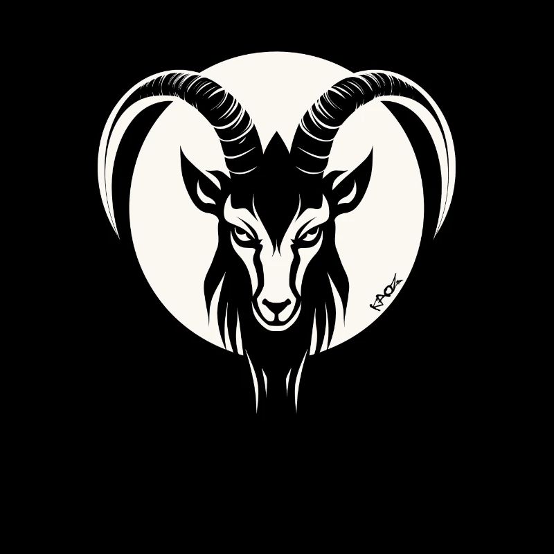 Le motif d’un bouc, d’un bouc
