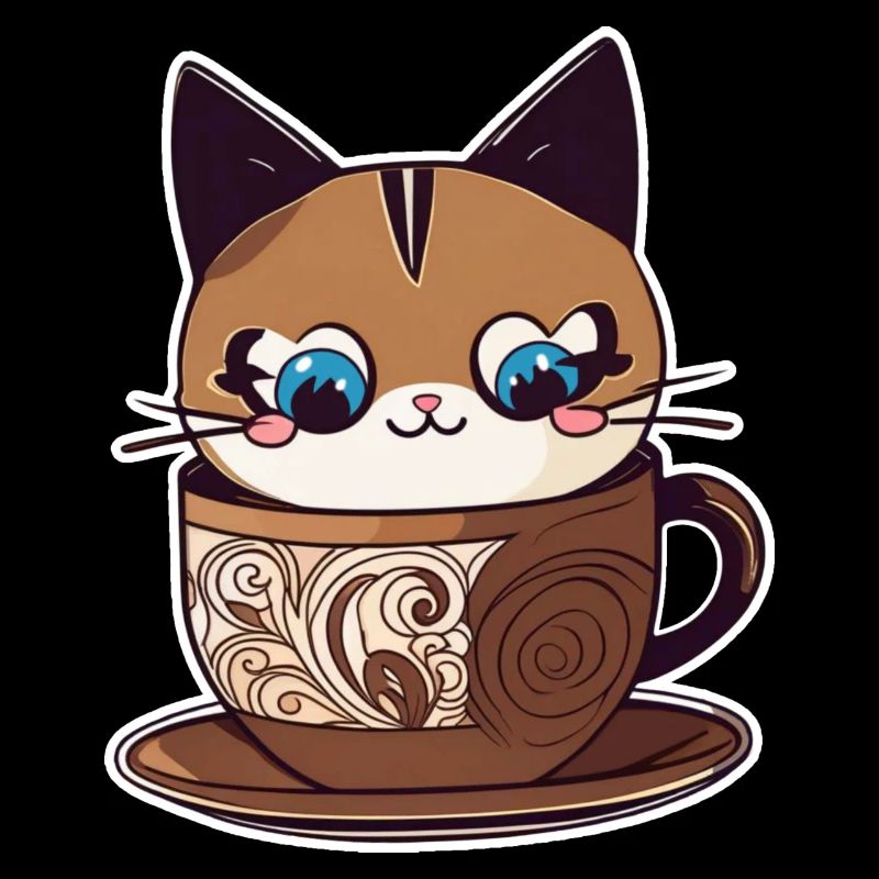 Cute Coffee Cat