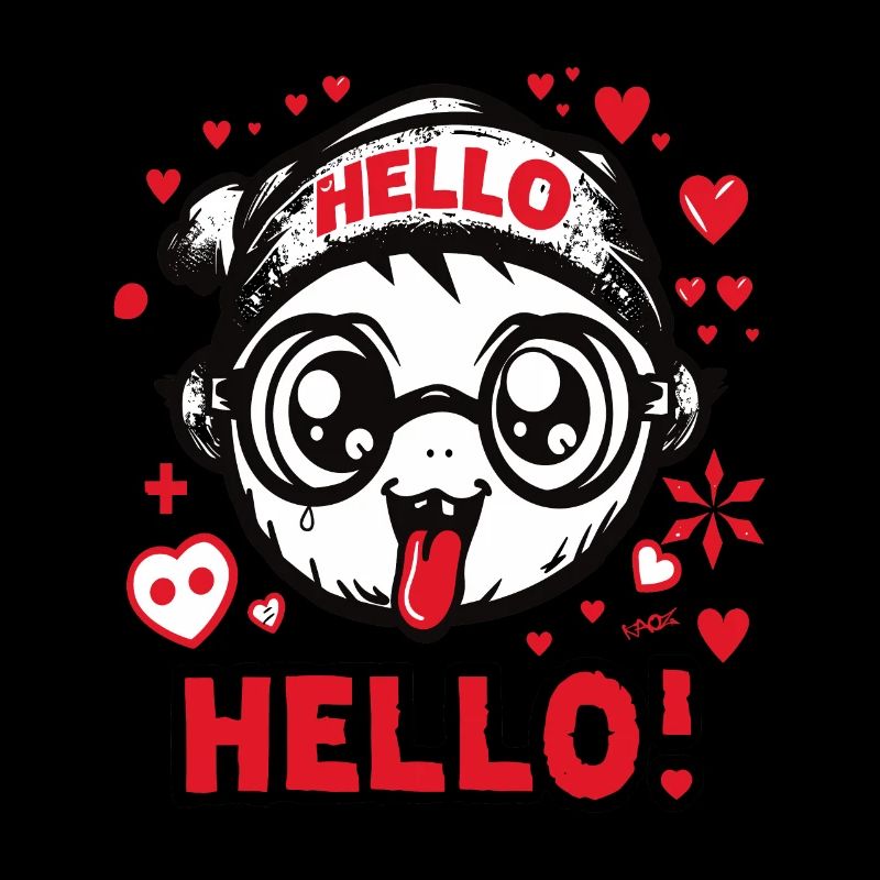 The funny weird hello-hello boy