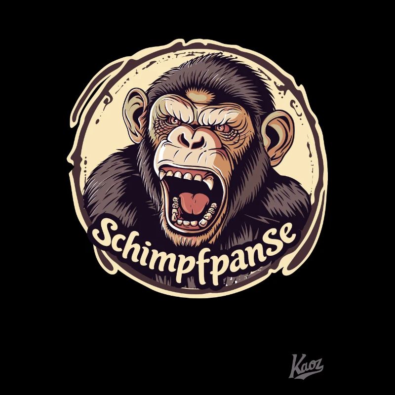 Scolding Rumin : Le singe chimpanzé grondant