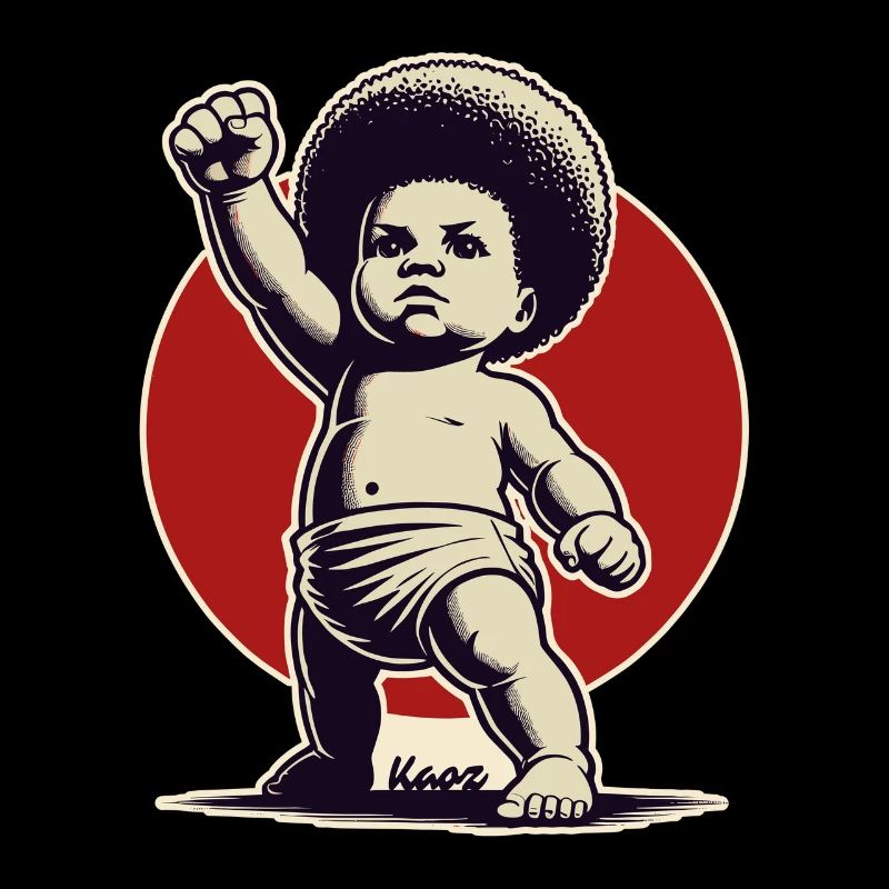 Baby in Freiheits-Pose