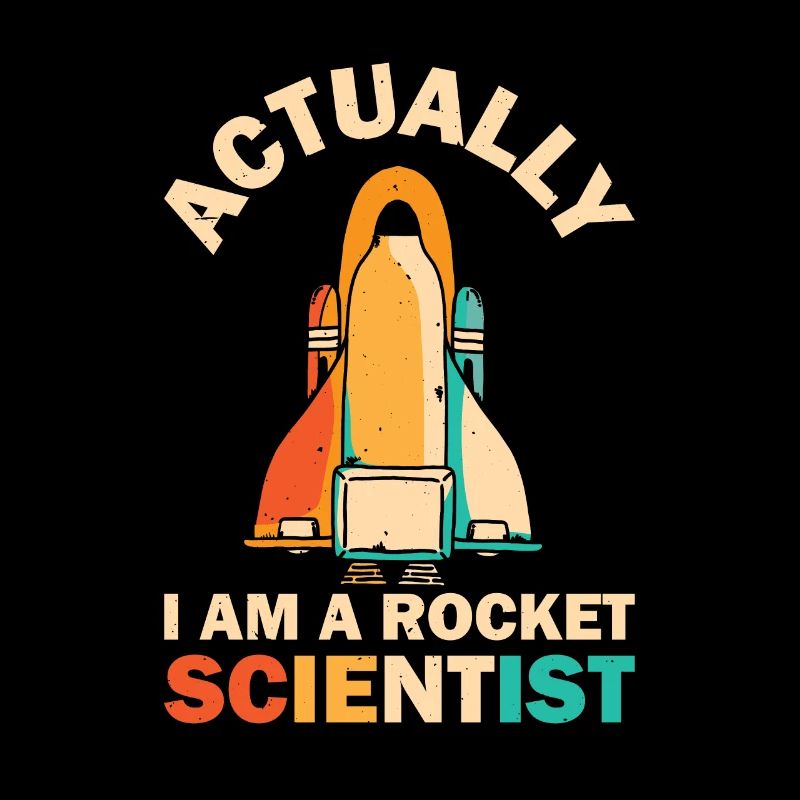 Retro Rocket Scientist Spaceman Space Shuttle